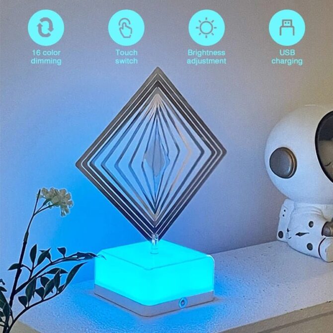 3D Rotating Ambient Night Light