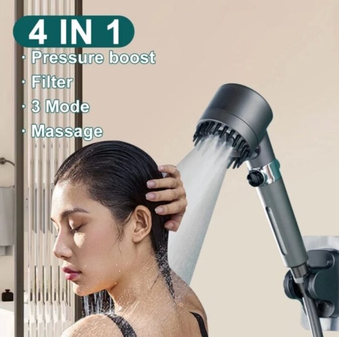 Pressurized Shower Head 4 in1